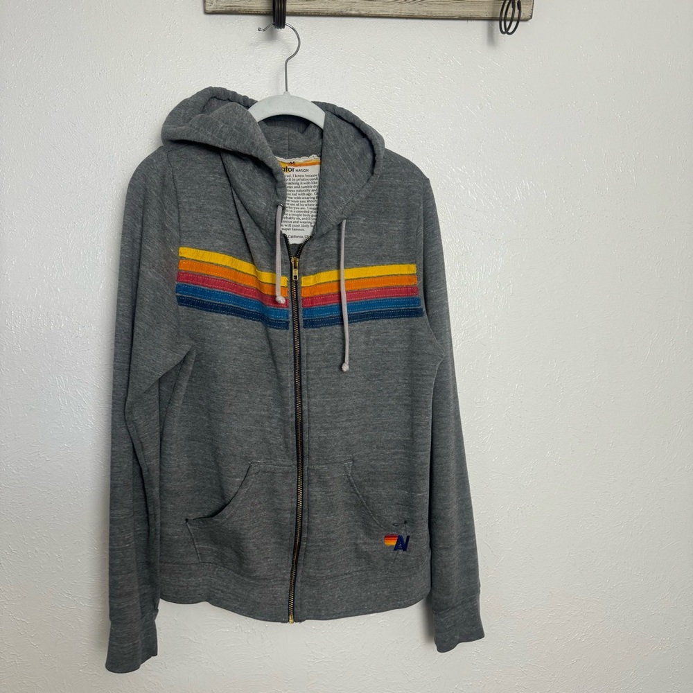 Aviator Nation 5 Stripe Neon Hoodie